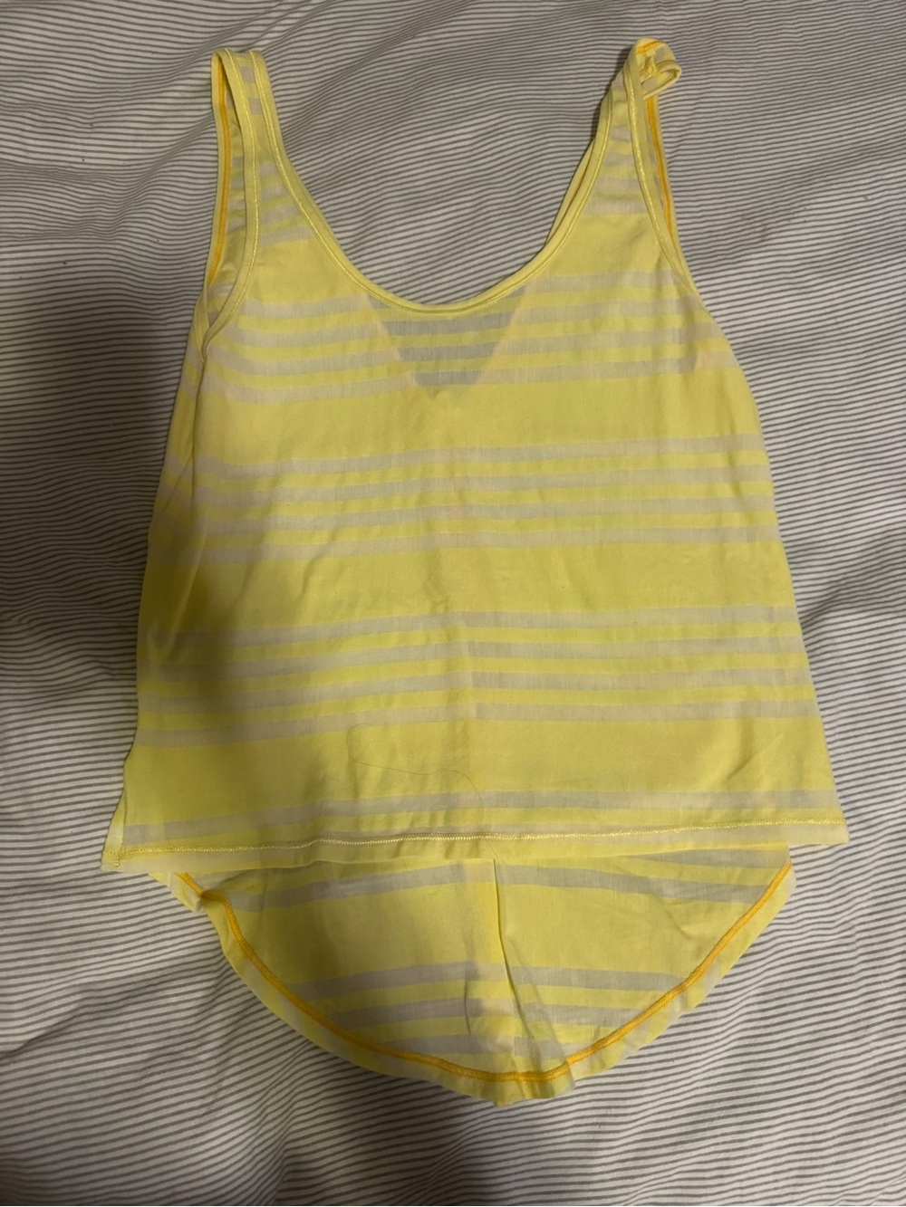 lululemon athletica Yellow Striped Tank Top